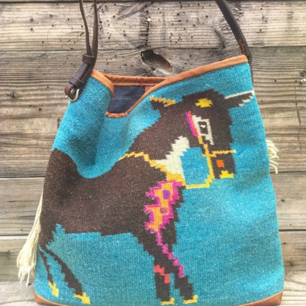 Totem Salvaged large wool donkey tote